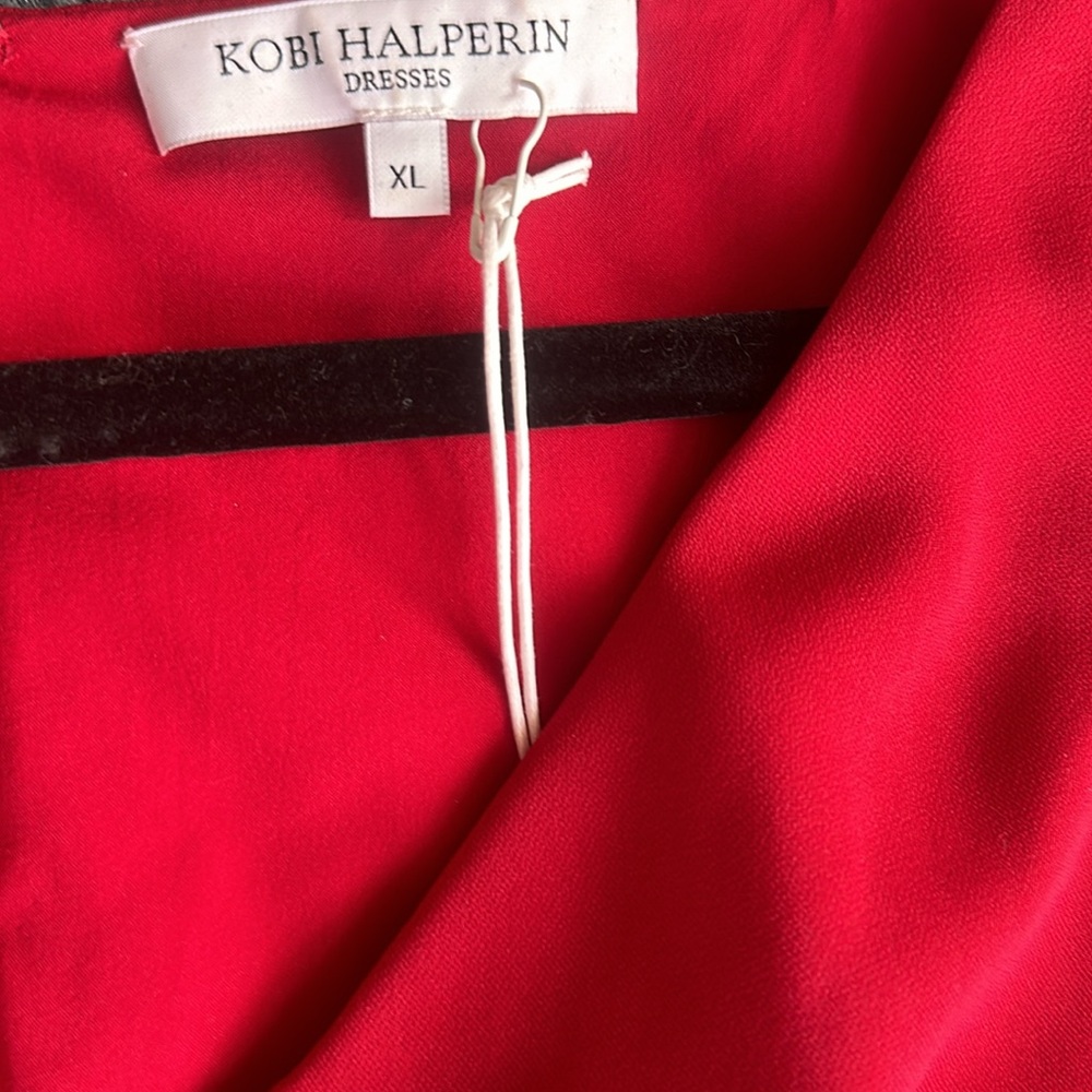 Kobi Halperin red sheath dress with beautiful sleeves high quality NWOT - Picture 7 of 8